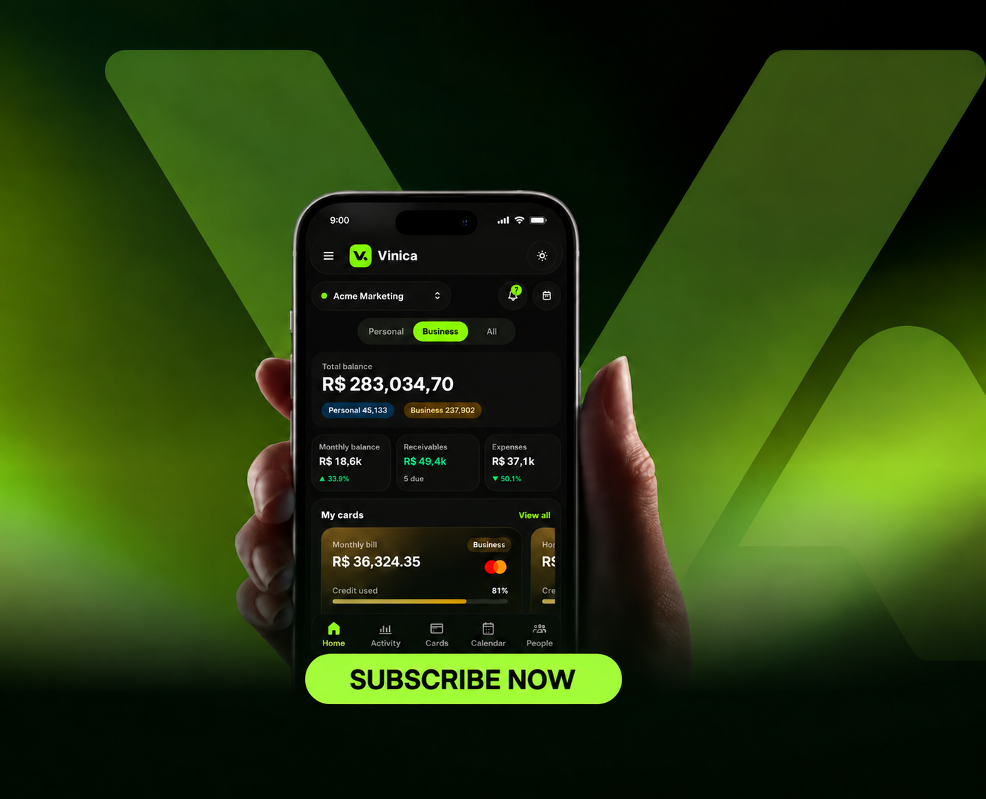 Phone subscription banner
