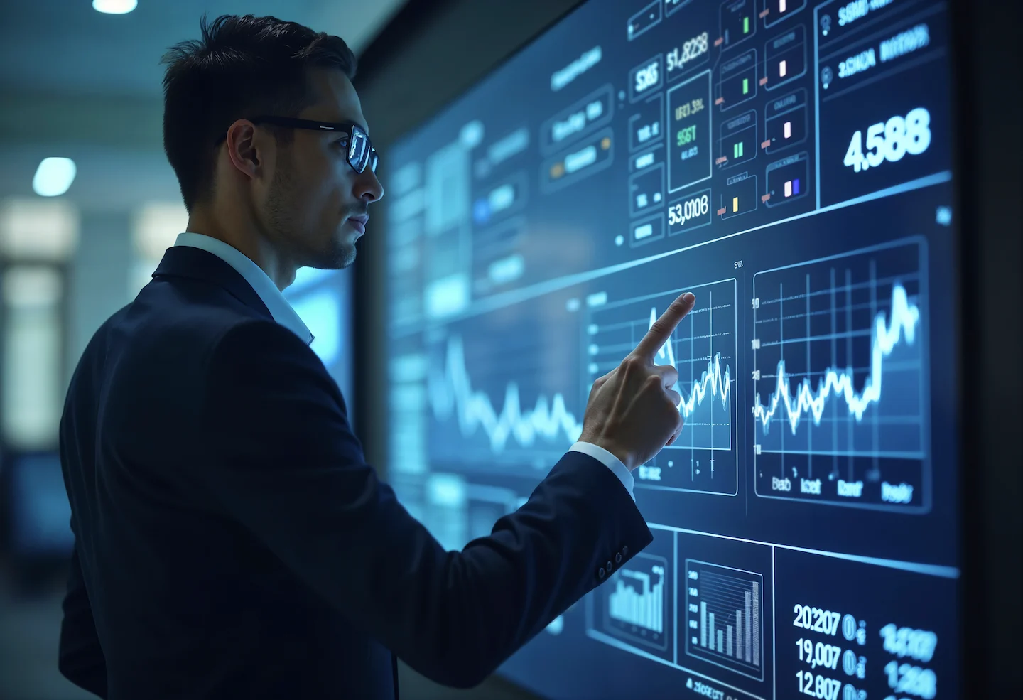 Monthly financial checklist with a cash flow dashboard, calendar, and management indicators